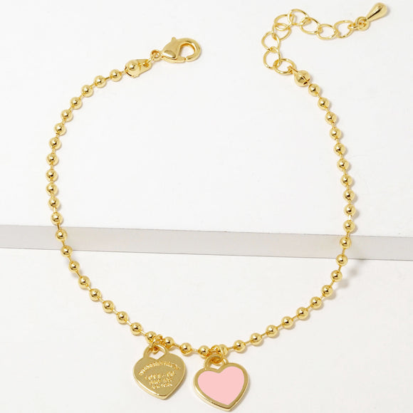 BRACELET HEART CHARMS ( 273 GPK )