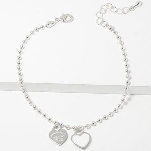 BRACELET HEART CHARMS (BB 273 RWH )