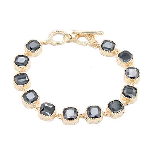 GOLD BLACK BRACELET ( 8007 BK )