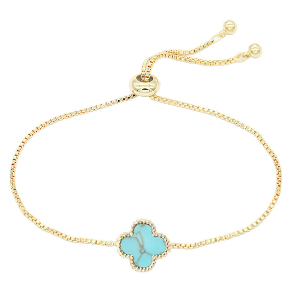 GOLD QUATREFOIL BRACELET ( 8105 GDTQ )