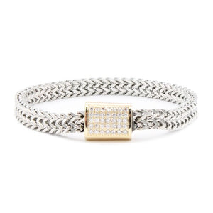 MAGNETIC BRACELET CLEAR CZ STONES ( 921 2T )