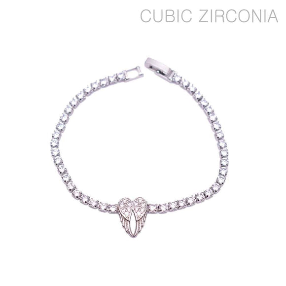 SILVER CZ BRACELET ( 1147 R )