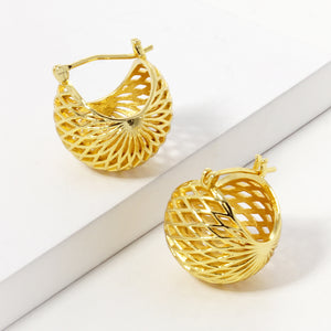 GOLD DIPPED BALL EARRINGS ( 368 G )