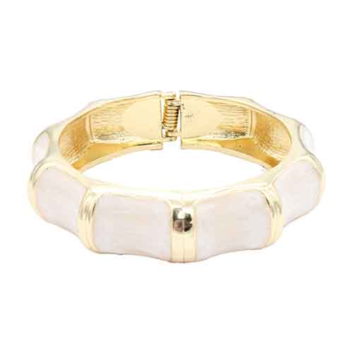 GOLD WHITE BANGLE ( 5489 GDWH )