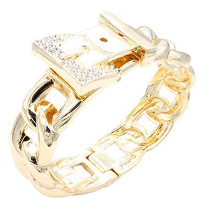 GOLD PLATED BUCKLE BANGLE ( 5538 GD )