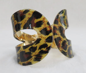 GOLD LEOPARD PRINT BANGLE ( 816 GLEO )