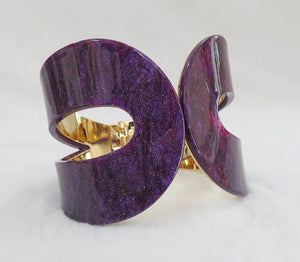 GOLD PURPLE PRINT BANGLE ( 816 PP )