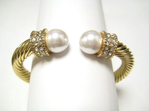 CUFF BANGLE CLEAR STONES ( 855 XGCRM )