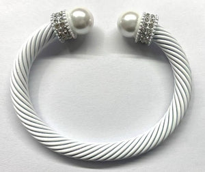 WHITE CUFF BANGLE ( 855 XWT )