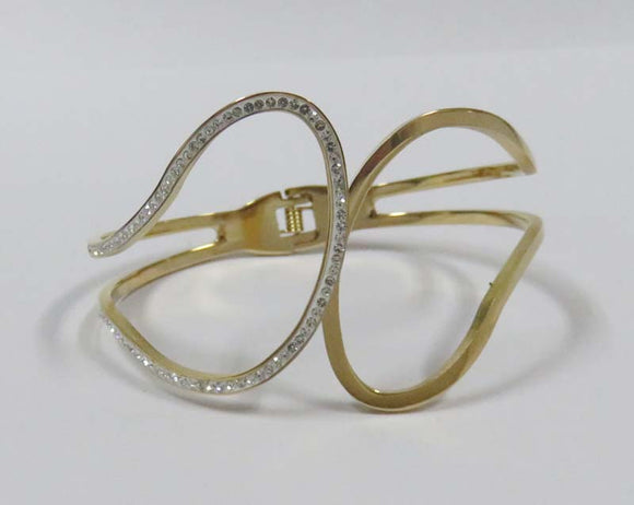 GOLD STAINLESS STEEL BANGLE ( 927 GSL )