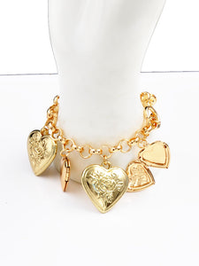 GOLD HEART BRACELET CHARMS ( 244412 G )