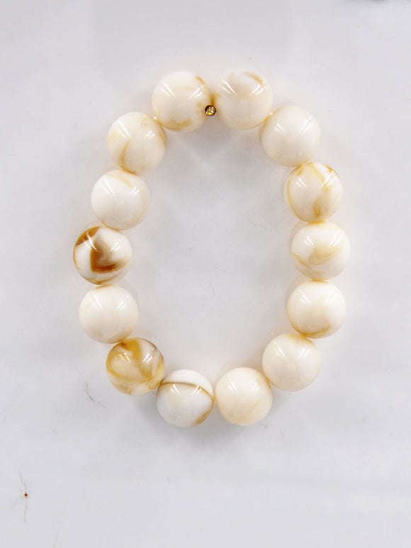 WHITE STRETCH BRACELET ( 254001 IV )