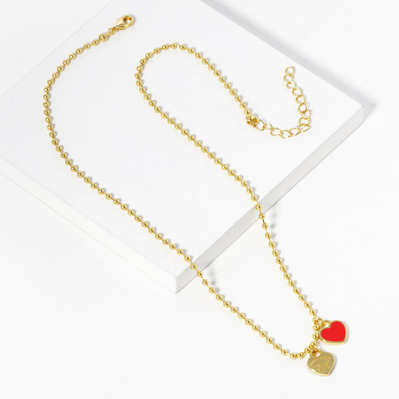 HEART CHARM NECKLACE ( 273 GRED )