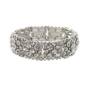 SILVER CLEAR STRETCH BRACELET ( 202 RCL )