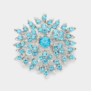 SNOWFLAKE BROOCH STONES ( 0617 BL )