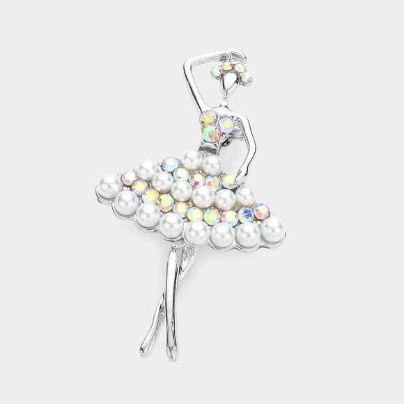 BALLERINA BROOCH AB STONES ( 06744 AB )