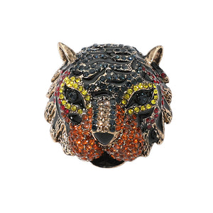 TIGER HEAD BROOCH ( 06768 GTOP )