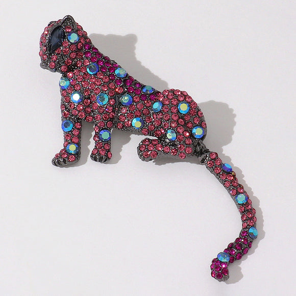Fuchsia Stone Brooch ( 06775 FU )