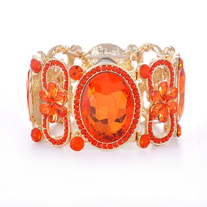 Crystal Stretch Bracelet ( 1103 ORG )