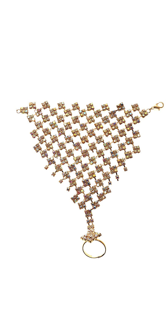 Gold Hand Chain AB Stones ( 30456 ABGD )