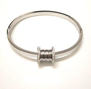 STAINLESS STEEL SILVER BANGLE ( 0008 S )