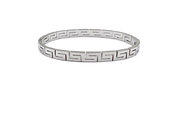 SILVER STAINLESS STEEL BANGLE ( 0094 S )