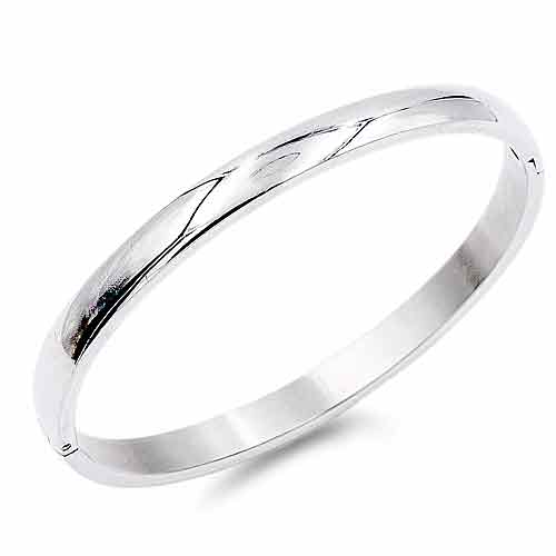 SILVER STAINLESS STEEL BANGLE ( 4060 SV )