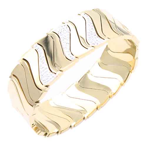 GOLD PLATED STAINLESS STEEL BANGLE ( 715 GD )