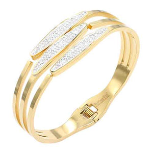 STAINLESS STEEL GOLD BANGLE ( 727 GD )