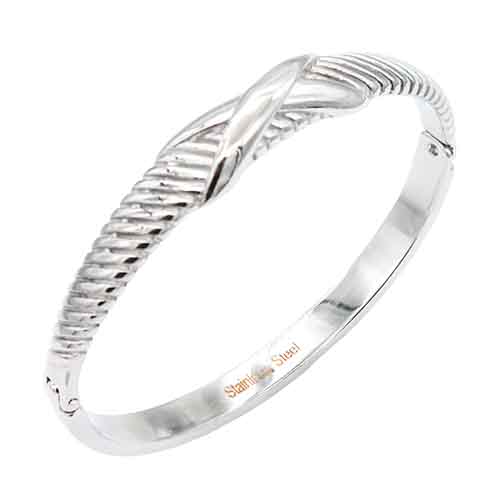 SILVER STAINLESS STEEL BANGLE ( 919 SV )
