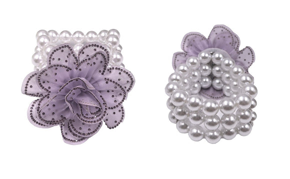 FLOWER PEARL STRETCH BRACELET ( 0149 WHLPU )