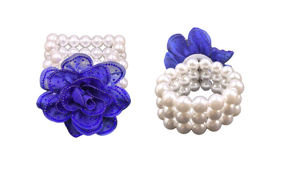 FLOWER PEARL STRETCH BRACELET ( 0149 WHRB )
