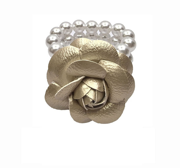 PEARL STRETCH BRACELET ( 0150 WHGD )