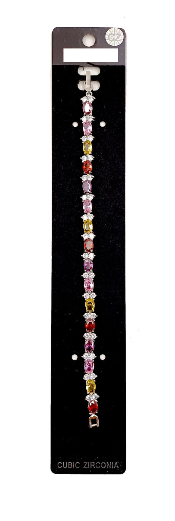 GOLD BRACELET MULTI COLOR CUBIC ZIRCONIA STONES ( 0013 2MT )