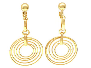 GOLD CLIP ON EARRINGS ( 29589 G )