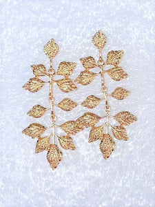 GOLD LEAF EARRINGS ( 1202 GD )