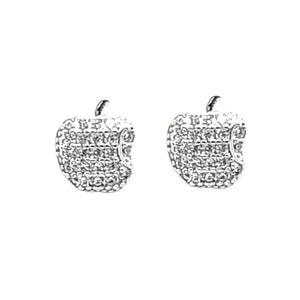 SILVER CZ CLEAR STONES APPLE ( 403 SL )