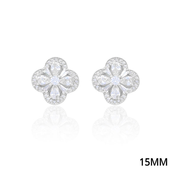 FLORAL CZ STUD EARRINGS ( 5150 RH )