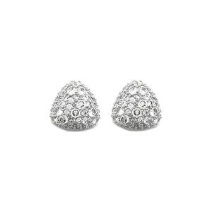 TRIANGLE CZ HALO STUD EARRINGS ( 5241 RH )