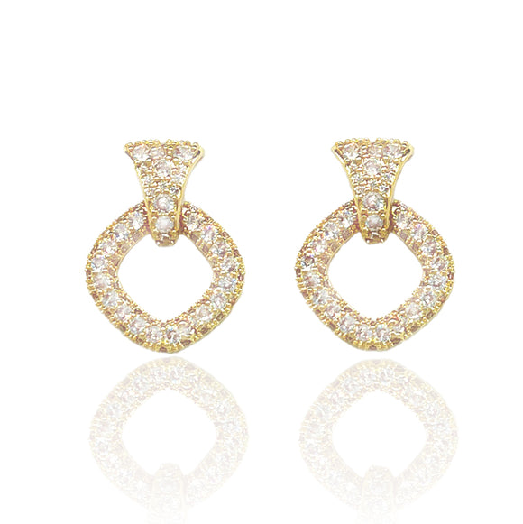 GOLD DIAMOND SHAPE EARRINGS ( 5259 G )