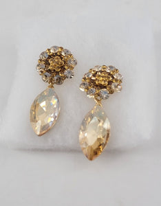 GOLD EARRINGS TOPAZ STONES (CH 8411 GTOP )