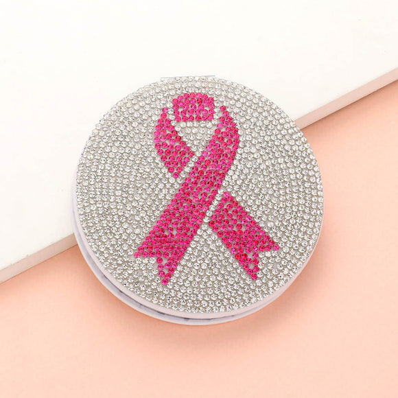 PINK RIBBON COMPACT MIRROR ( 1690 )