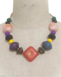 MULTICOLOR NECKLACE SET ( 3704 GPMT )