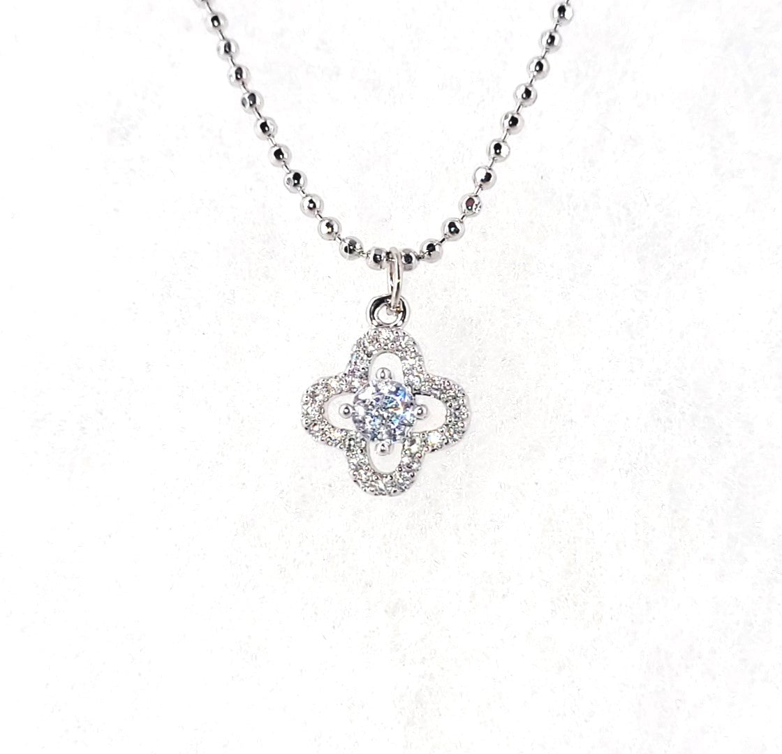 Chrysalini Clover CZ Necklace