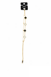 GOLD WHITE BLACK QUATREFOIL BRACELET ( 231 GMX )