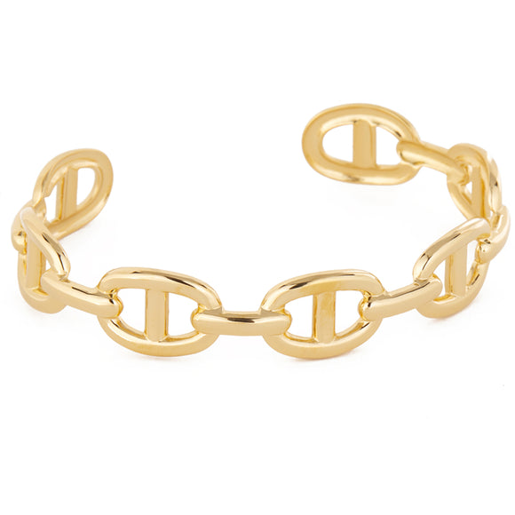GOLD STAINLESS STEEL CUFF BANGLE ( 80103 GD )