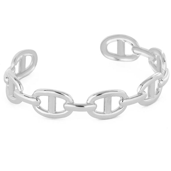 SILVER STAINLESS STEEL CUFF BANGLE ( 80103 RH )