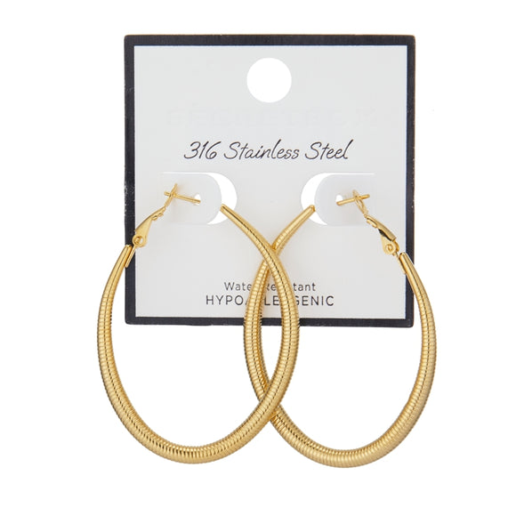 GOLD STAINLESS STEEL EARRINGS ( 70061 GD )