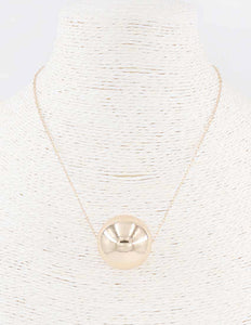 GOLD NECKLACE GOLD BALL PENDANT ( 7128 GD )