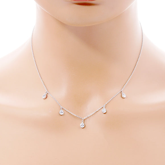 CUBIC ZIRCONIA NECKLACE ( 6004 RCR )